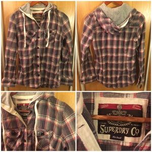 🌲😍Favorite Superdry Hooded Flannel😍🌲